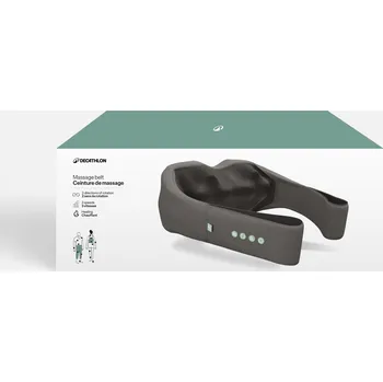 Masáž DECATHLON Elektronický masážní pás Kaštanová|Černá