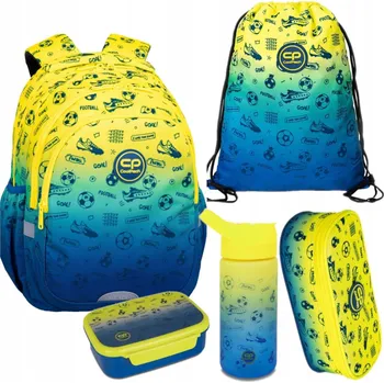 Školní batoh Školní batoh CoolPack vícekomorový modrý s odstíny žluté 21 l