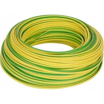 elektrický kabel KABEL LGY 6 ŽLUTO-ZELENÝ 100M