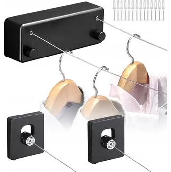 Sušák na prádlo VÝSUVNÁ SUŠÁK NA PRÁDLO PŘENOSNÁ 4,2M 20KG DVOJITÉ OCELOVÉ LANKO SNADNÁ MONTÁŽ