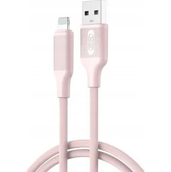 Datový kabel Kabel XO USB - Apple Lightning 1 m růžový