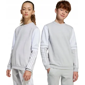Chlapecká mikina DĚTSKÁ MIKINA ADIDAS SQUADRA 25 SWEAT CREW ŠEDÁ JD4824 vel. 128 cm