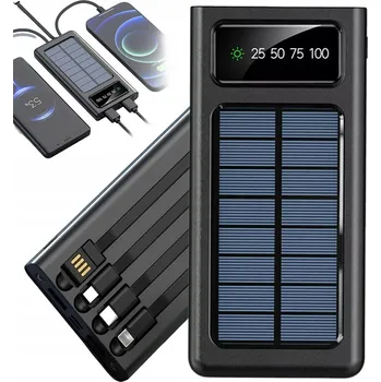 Powerbanka SOLÁRNÍ POWERBANKA S LED DISPLEJEM TYPE-C/MICRO USB/LIGHTNING PRO OUTDOOR