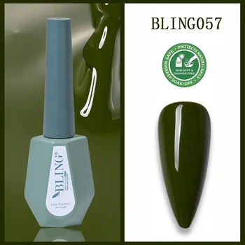 Lak na nehty Bling Gel na nehty HYBRIDNÍ LAK Olivový 10ml č. 057