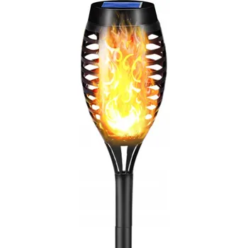 Venkovní osvětlení LQWELL Solární zahradní lampa IP65 12 LED Realistický plamen