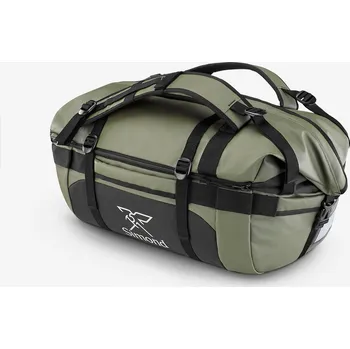 Sportovní taška SIMOND Turistická taška Duffel 500 Extend 40–60 l 40 LITRŮ KAŠTANOVÁ|ZELENÁ|ČERNÁ