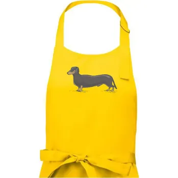 Kuchyňská zástěra Vintage Jezevčík - Pánská zástěra na vaření - Univerzální velikost ( Žlutá )