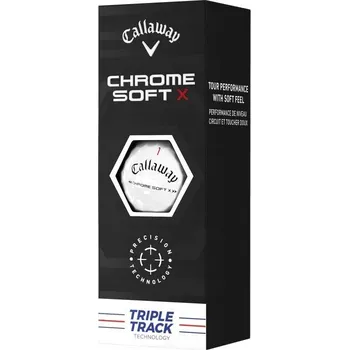 Golfový míček Golfový míček Callaway CHROME SOFT X - Triple Track 3 ks