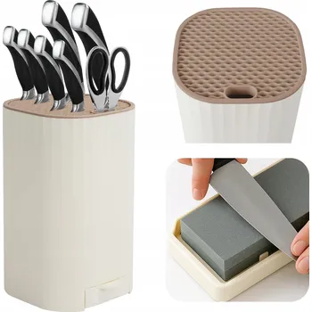 Stojan na nože UNIVERZÁLNÍ blok na Nože s brouskem, organizér na Nože a nůžky