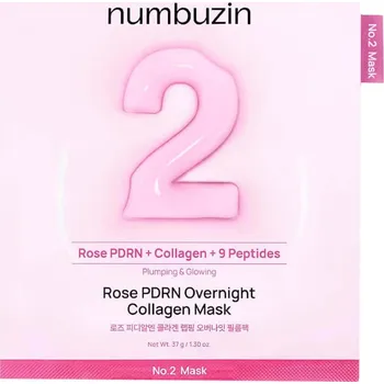 Pleťová maska Numbuzin – No.2 Rose PDRN Overnight Collagen Mask – Noční kolagenová maska s PDRN a růží – 1 ks