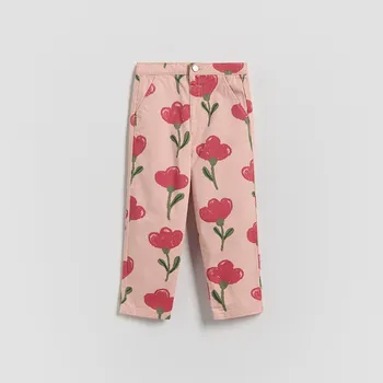 Reserved - Vzorované kalhoty - pastelově růžová - 834HN-03X - 834HN-03X-110