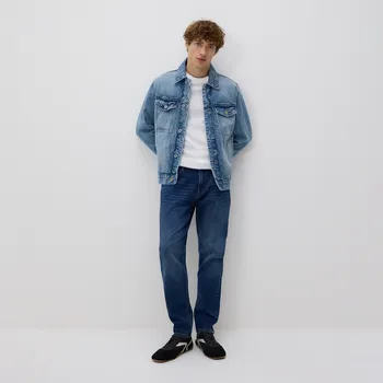 Reserved - Džíny slim se sepraným efektem - tmavomodrá - WM858-59J - WM858-59J-364