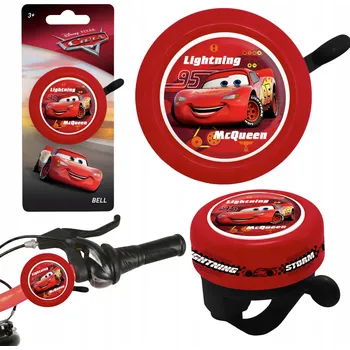 Zvonek na kolo DISNEY AUTA Kovový zvonek na kolo na řídítka pro kolo, koloběžku