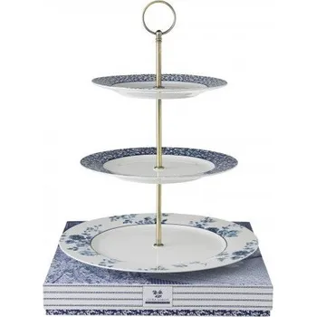 Třípatrový porcelánový dortový stojan LAURA ASHLEY 26 cm
