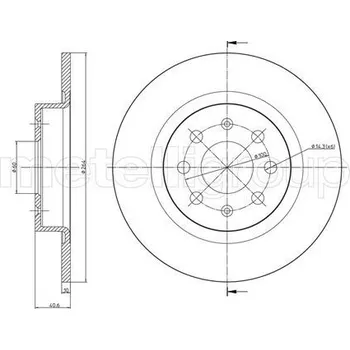 Brzdový kotouč TARCZA HAM.FIAT GRANDE PUNTO 05-