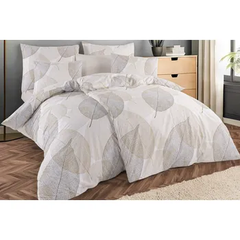Povlečení Bavlněné povlečení s velkými listy Marta, 140x200 cm + 50x70 cm