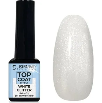 Expa Nails Quick finish gel White glitter bezvýpotkový 11ml