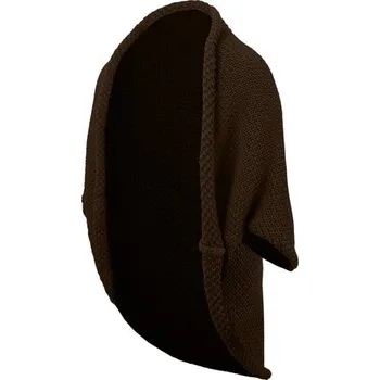 Dámský svetr Bontis Pletený kardigan s variabilní délkou - Hnědá | uni