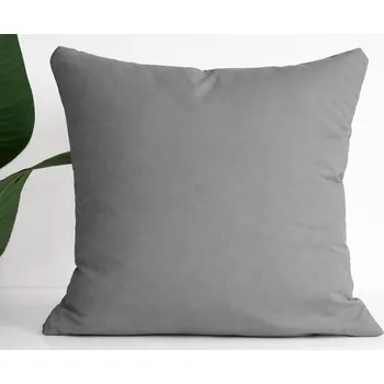 Povlak na polštářek XPOSE® Bavlněný povlak na polštář MICHAELA - tmavě šedý 45x45 cm, Bavlna + Prodloužená možnost vrácení zboží do 50 dnů