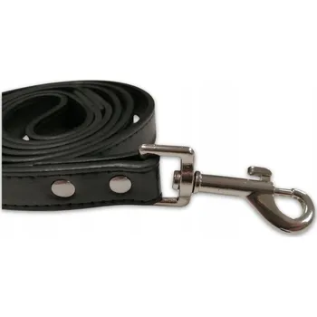 Vodítko pro psa Černá KOŽENÁ Vodítko pro psa 120 cm SILNÉ Klasické ODOLNÉ pro psy