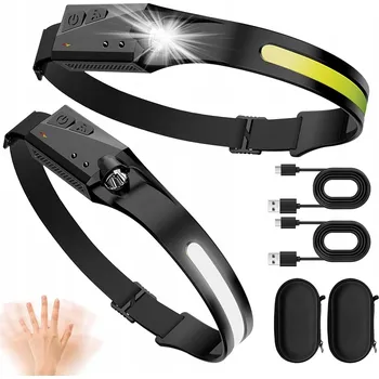 Bezpečnostní kamera Czołówka Na Głowę Z Oświetleniem COB a XPE, 5 režimů, nabíjení Type-C, 800mAh