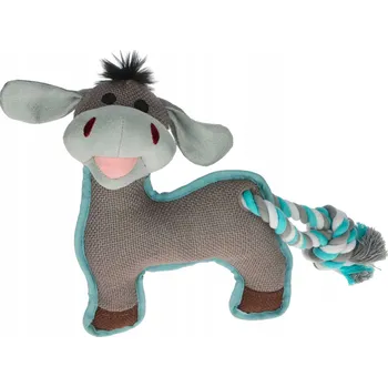 Hračka pro psa Hračka pro psy Kerbl osel Ferdi pískací šedá/tyrkysová 28 cm