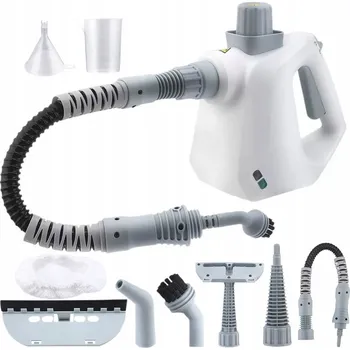 Parní čistič MYJKA PAROWA 1000W PAROWNICA ČISTIČ OKEN, SPÁR, OBKLADŮ A ČALOUNĚNÍ - SADA