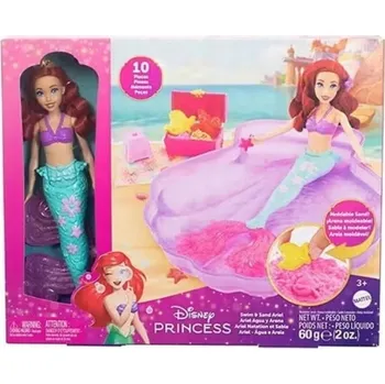 Panenka Panenka Disney Princess Ariel malá mořská víla Sada bazénků s pískem pro tvarování