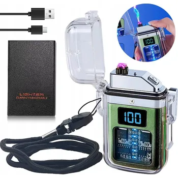 Zapalovač Plazmový Zapalniczka Kempingový Voděodolný s Nabíjením Typu C