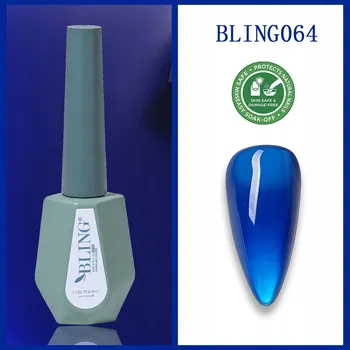 Lak na nehty Bling Gel na nehty HYBRIDNÍ LAK Průhledný světle modrá 10 ml č. 064