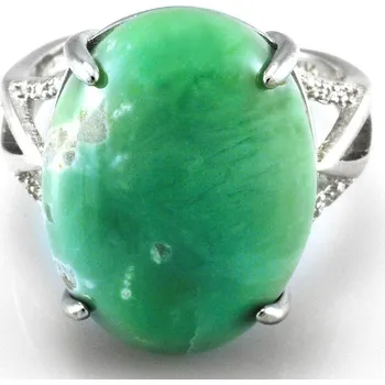 Prsten Stříbrný prsten (Ag 925/1000) s variscitem QA, vel. kamene cca 20 mm (VA600R)