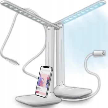 Lampička STOLNÍ ŠKOLNÍ LAMPIČKA 48 LED DOTYKOVÁ 4W TTC USB bílá Aigostar