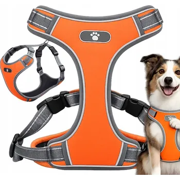 Postroj pro psa POSTROJE PRO VELKÉHO PSA BEZ TLAČENÍ NASTAVITELNÉ VODÍTKOVÉ REFLEXNÍ GUARD XL