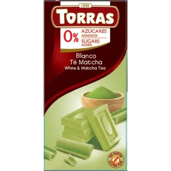 Čokoláda Torras Bílá čokoláda s matcha 75g 75g