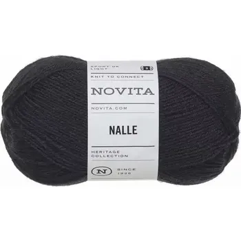 Příze Novita Nalle 99 Černá (Ponožková příze Nalle Russ)