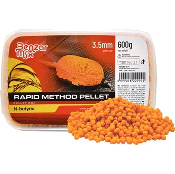 Benzar Mix Pelety Rapid Method Pellet 1,5 mm 600 g Příchutě: Kyselina máselná Získejte slevu -5% za registraci v e-shopu