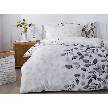 Povlečení XPOSE® Prodloužené mikroplyšové povlečení IVANKA Exclusive - šedé 140x220 cm, 70x90 cm, Mikroplyš + Prodloužená možnost vrácení zboží do 50 dnů