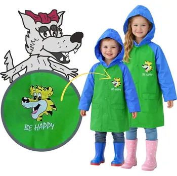 Pláštěnka Dětská pláštěnka Viola 5906 zelená s tygříkem 90