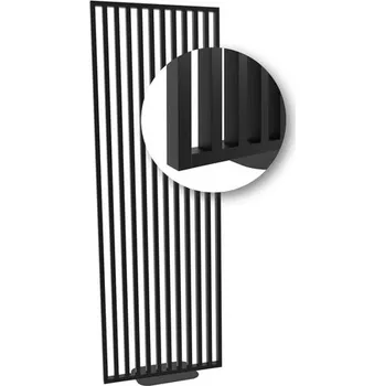 Obklad Volně stojící lamelová dělící příčka na míru ČERNÁ - Šířka 51 cm (zabaleno do 2 balíku)