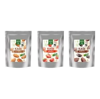 MKM pack Low carb kaše se sladidlem, jahodová, mandlová, kaková, výhodné balení 3 ks