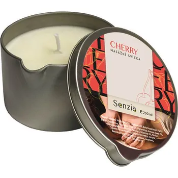 Masážní přípravek Eureko Masážní svíčka SENZIA Cherry, 200 ml