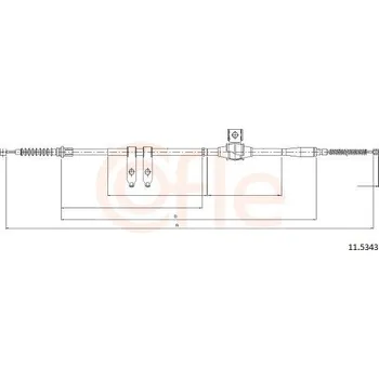 Lanko parkovací brzdy Lanovod parkovací brzdy COFLE 11.5343