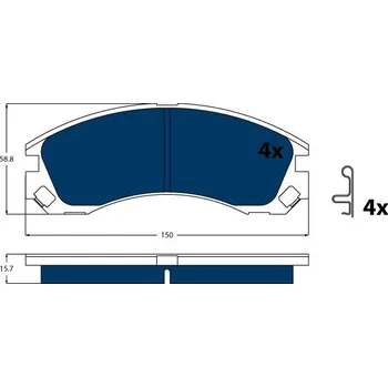 Auto-moto Sada brzdových destiček, kotoučová brzda TRW GDB3200BTE