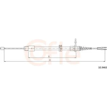 Lanko parkovací brzdy Lanovod parkovací brzdy COFLE 10.9463