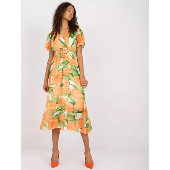 Dámské šaty Šaty DHJ SK 15967.54P oranžová jedna velikost