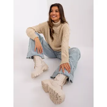 Dámský svetr Propojka AT SW 2355 2.12P béžová jedna velikost