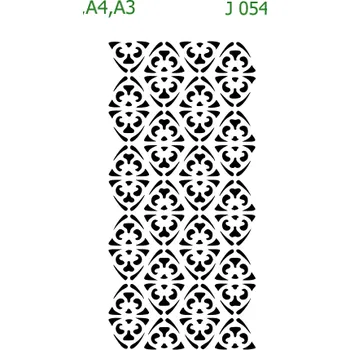 Plastová šablona pro malování - Strukturální vzory - Zámecký vzor (J054) - A4 , Nelepící folie