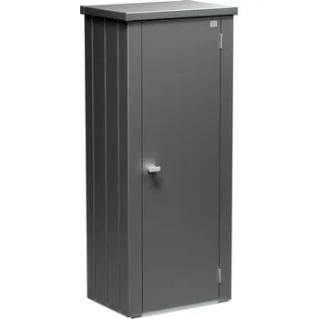 Zahradní úložný box Biohort Skříňka na terasu Julia® M HIGH , tmavě šedá metalíza (Originální úložný moderní prostor Biohort )