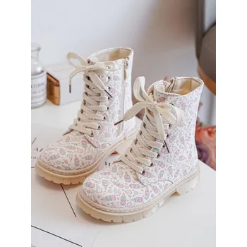 Dívčí obuv Boto Dětské zateplené botky na zip Dolida Barva: Béžová, Velikost: 27