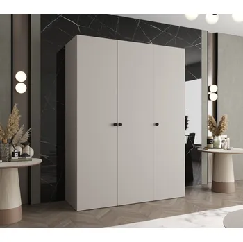 Šatní skříň Šatní skříň Abi Parma 1 Rozměry: 150 cm, Pásky / úchyty: Černá, Barva korpusu + barva dveří: Kašmír + Kašmír